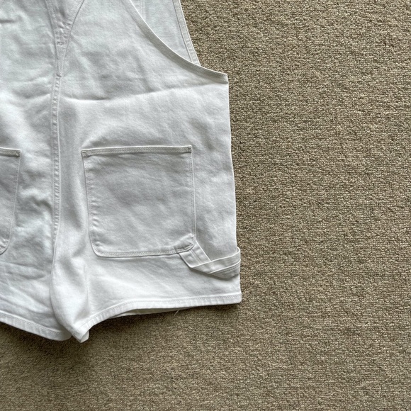 Frame Le Garcon White Short Overalls, M - Picture 5 of 13